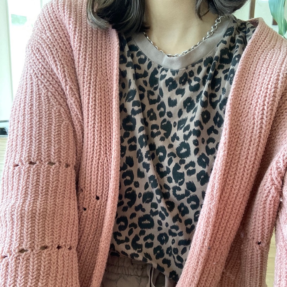 Oversized Pink Sweater XS